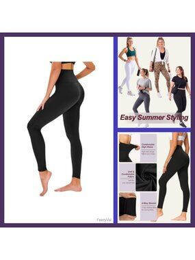 High Waisted Leggings Tummy Control Ankle Workout Yoga Pants